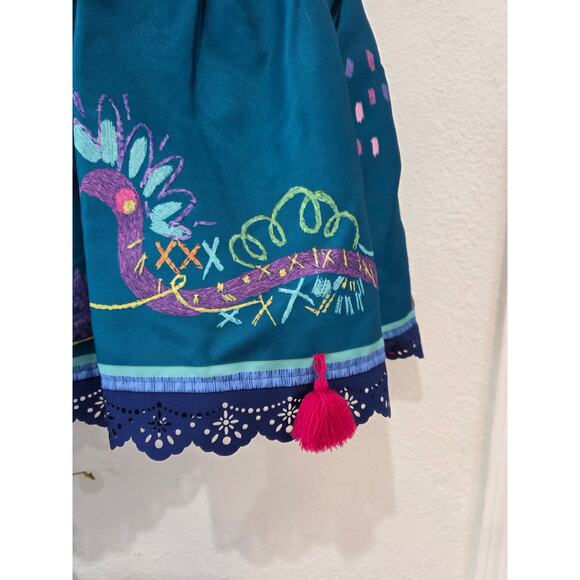 Disney Maribel Encanto Costume Girls 10/12 w/ Glasses Earrings Handbag Tulle - Picture 4 of 8